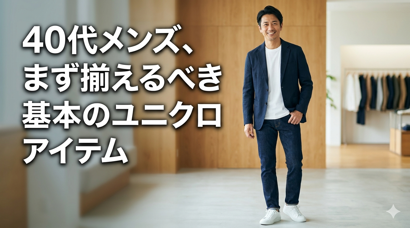 ユニクロの感動パンツと白シャツをジャストサイズで着こなす40代男性の清潔感あふれるコーディネート。